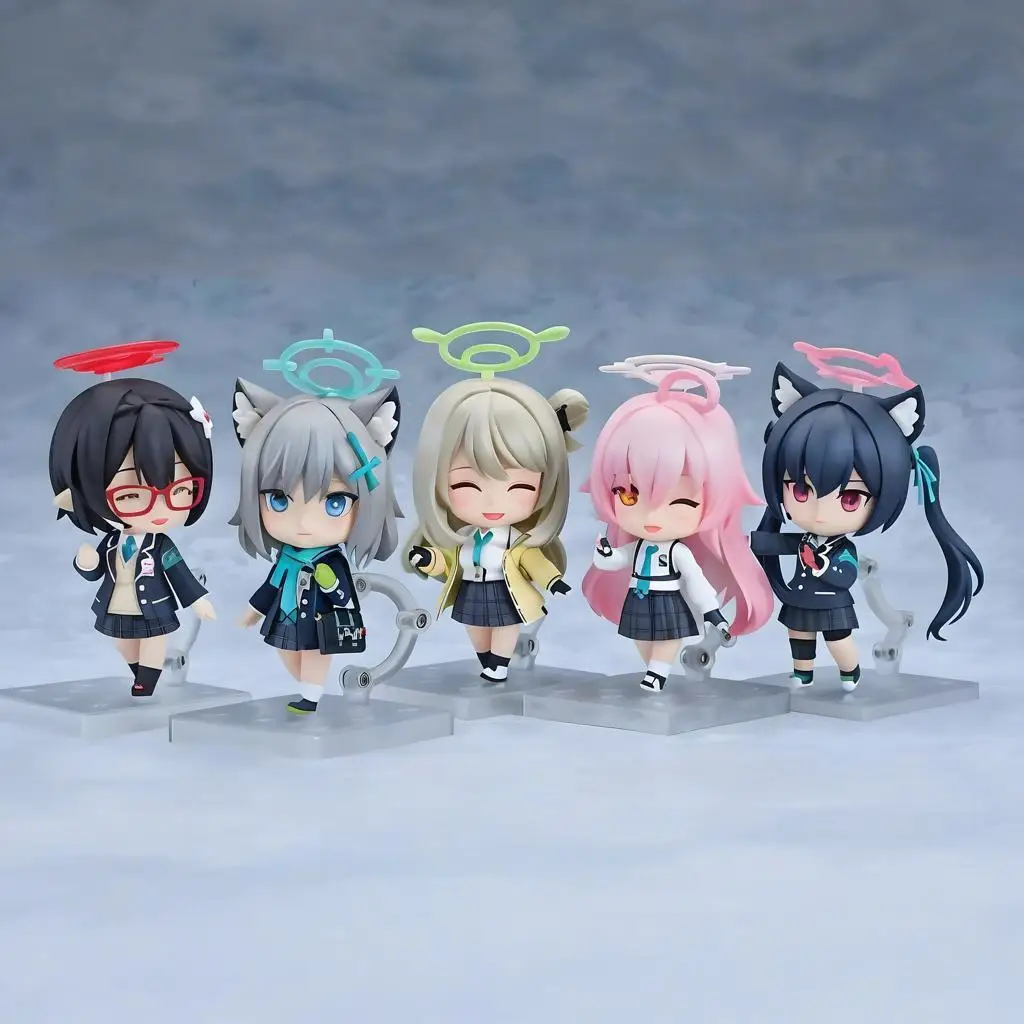 

10cm Blue Archive Q-Version Action Figures Set Includes Arona Seien Mika Hoshino Takanashi Yuuka Ase Airi Rikuma Hiromi Atsujiya