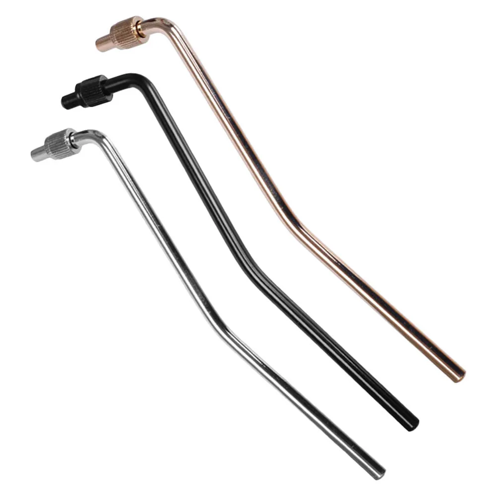 3Pcs Double Vibrato Arm Electric Guitar Tremolo Bridge Replacement Whammy Bar Heavy Duty Metal Thread Tremolo Arm Guitar Supply