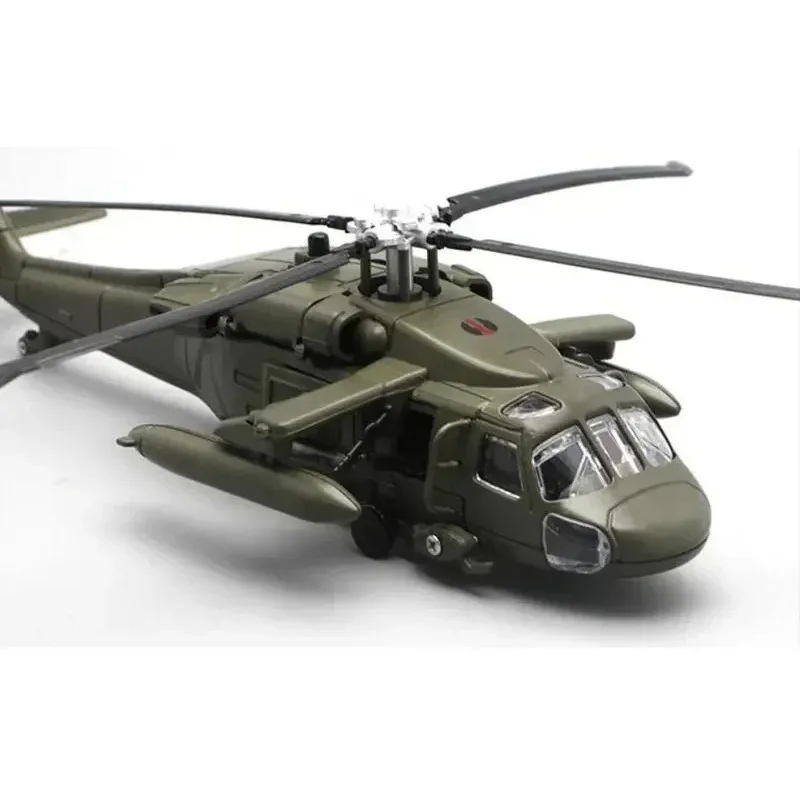 طائرة طائرة سبيكة نموذج كلاسيكي إلكتروني الصوت والضوء هوك هليكوبتر عسكرية سلاح الجو مروحة عسكرية جمع لعبة مجسمة #4