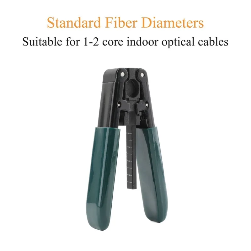 Y14A Fiber Optic Stripper With 3 Holes Metal Stripper Designed For 1-2 Core 2X3mm Drop Cables Multi-Size Cable Cutter