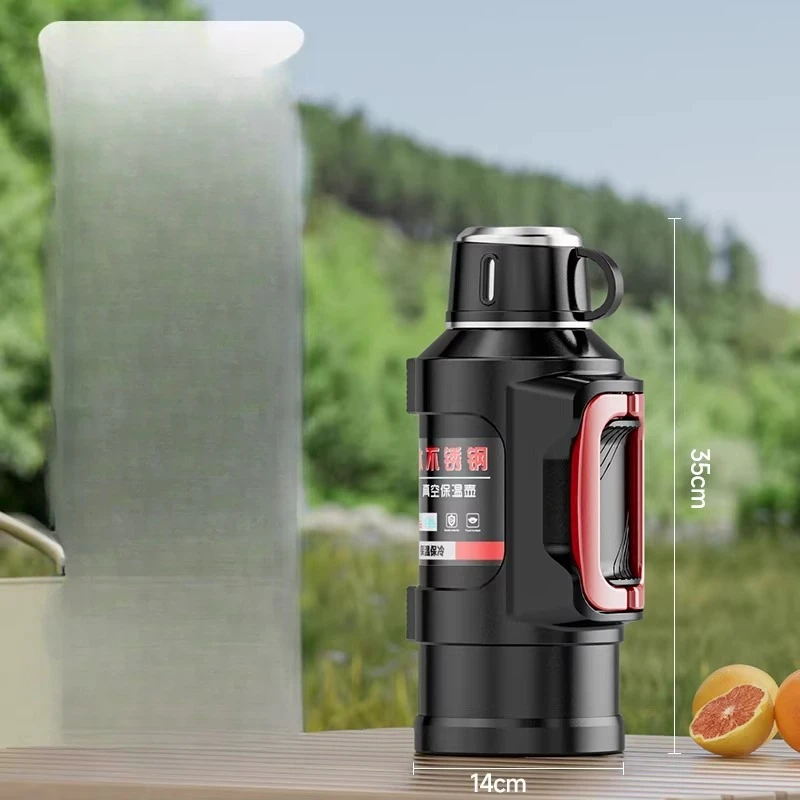 Large capacity thermos bottle portable outing cold water cup travel dormitory warm thermos pot 2025 new household use