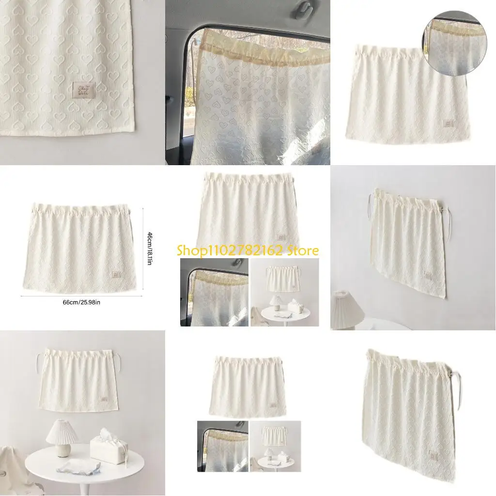 

547B Front Rear Auto Side Window Sun Shade Sliding Car Privacy Protections Curtain