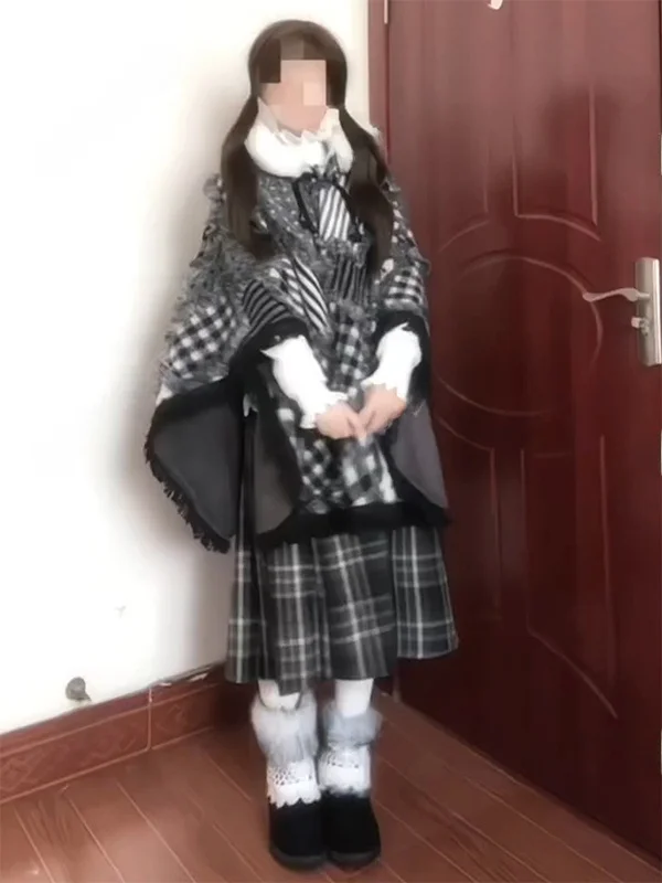 

Корейское ретро-пальто в классическую черно-белую клетку, очень теплое, для женщин, осенне-зимнее, новая модель, комфортное и теплое.