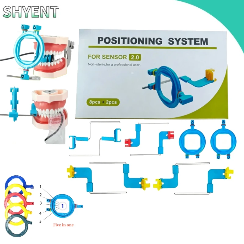 10Pcs Dental Intra Oral Radiography RVG Digital Sensor 2.0 Positioning System Intraoral X Ray Film Holder Locator Accessory Set