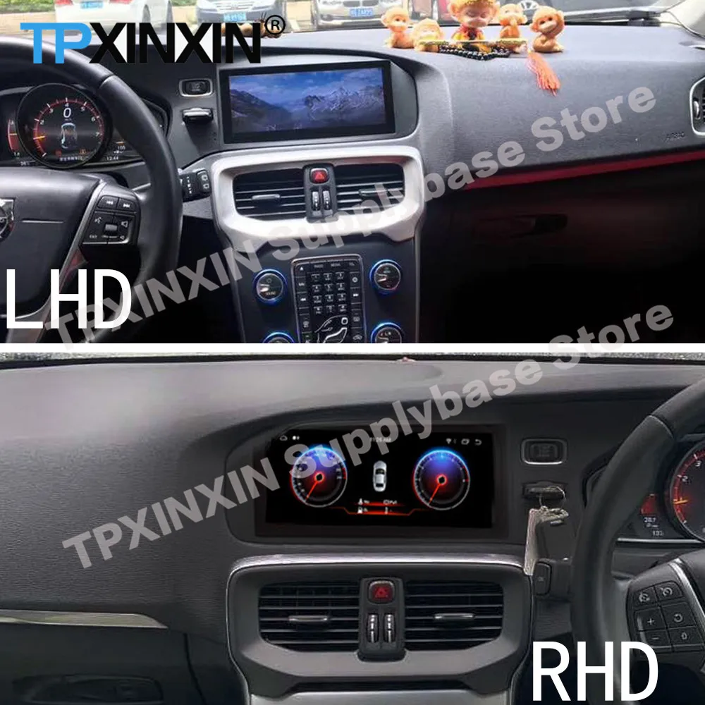 LHD RHD 10.25 Inch Automotive Multimedia Android For Volvo V40 2011 2012 2013 2014 2015 2016 2017 2018 2019 GPS Radio Head Unit