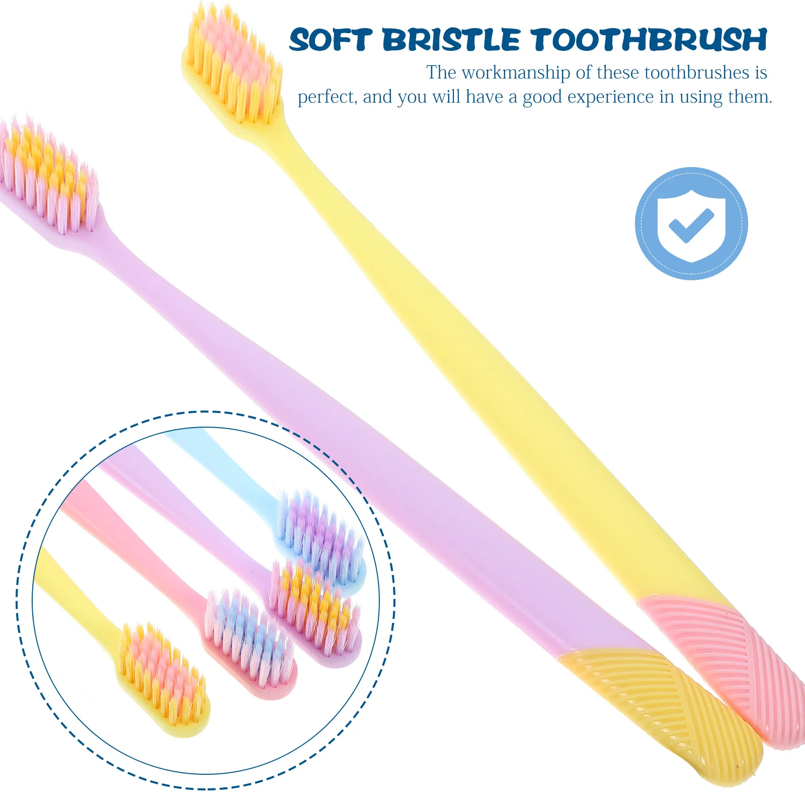 

10Pcs Soft Bristle Toothbrushes for Adults Long-Lasting Manual Toothbrush Travel Friendly Portable Teeth Brush Wear-Resistant