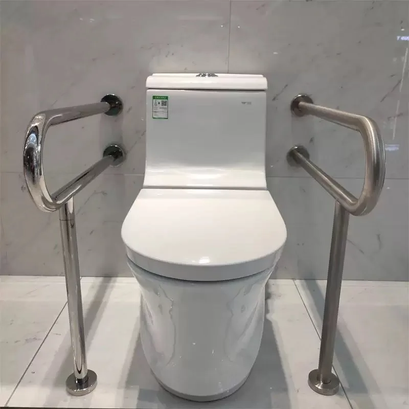 Barra de apoio de segurança para banheiro de aço inoxidável 304 montada na parede para deficientes e chuveiro para hospitais