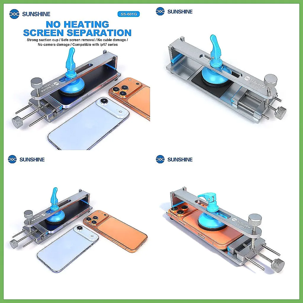 Unheated LCD Screen Separator for iPhone 17 Pro Max & Android, Mobile Phone Screen Removal Fixture Tool SS-601G