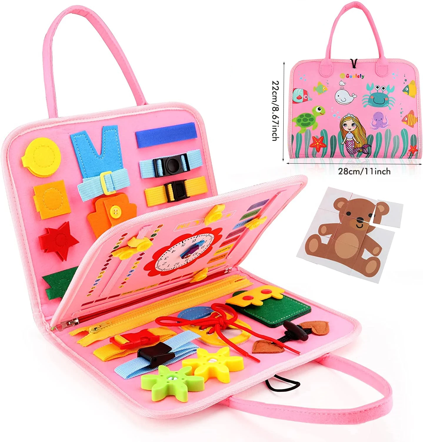Sensorische Tastmatte, Entwicklungsförderndes Lernspielzeug, Montessori-Aktivitätsbrett, Lebenskompetenzen, Feinmotorik-Lernaktivitäten, Spielzeug für Kinder – Detail 23