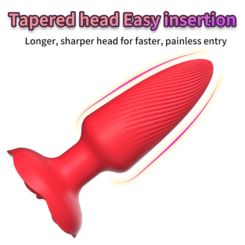 Silicone Rose Anal Plug Principiante Annale Trainner Sextoy Accessori erotici Massaggio prostatico Giocattolo del sesso per amante Uomini Donne Coppia