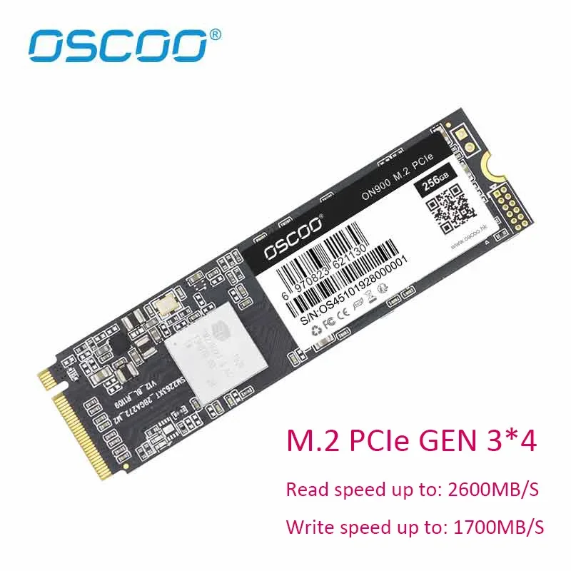 OSCOO-disco duro SSD M2 2280 NVME de velocidad rápida, interfaz PCIE, 128GB, 256GB, 512GB, 1TB, unidad interna de estado sólido para ordenador portátil