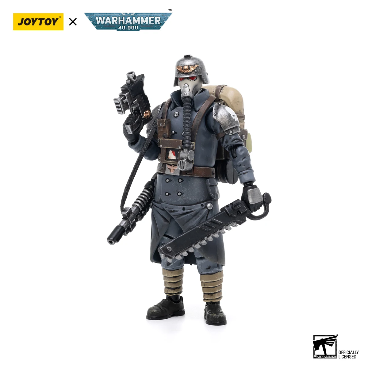 

JOYTOY Warhammer 40K Astra Militarum Death Korps Of Krieg Veteran Squad Sergeant Action Figure Collect Original Model Decoration