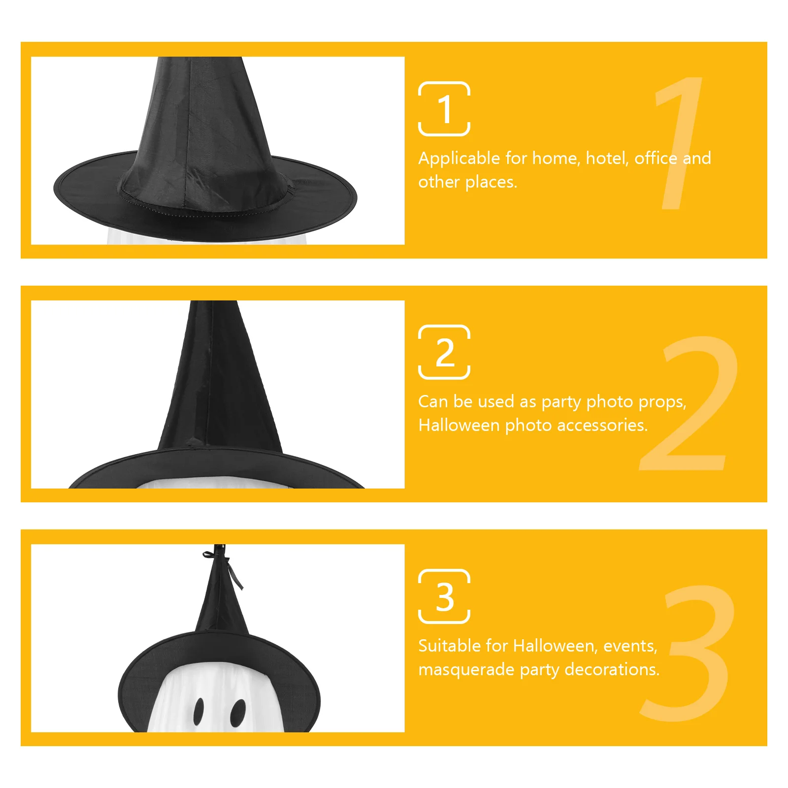 

1pc Halloween Hat Hanging Decoration, Party Layout Prop For Festival Scene Decor, Scary Hanging Ornament, Masquerade