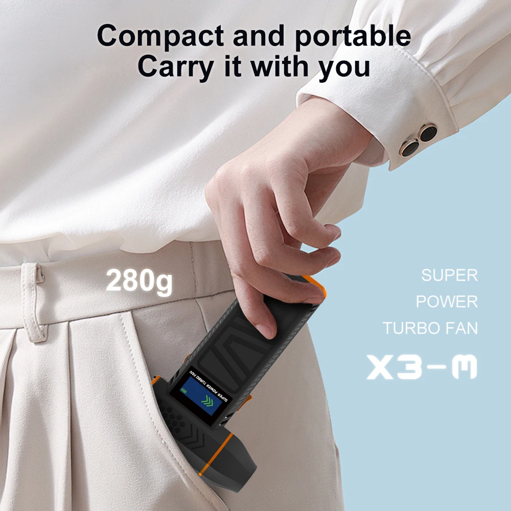 130,000 دورة في الدقيقة مروحة توربو عنيفة عالية السرعة تعزيز إعصار يده مروحة عنيفة صغيرة محمولة لاسلكية مع شاشة عرض