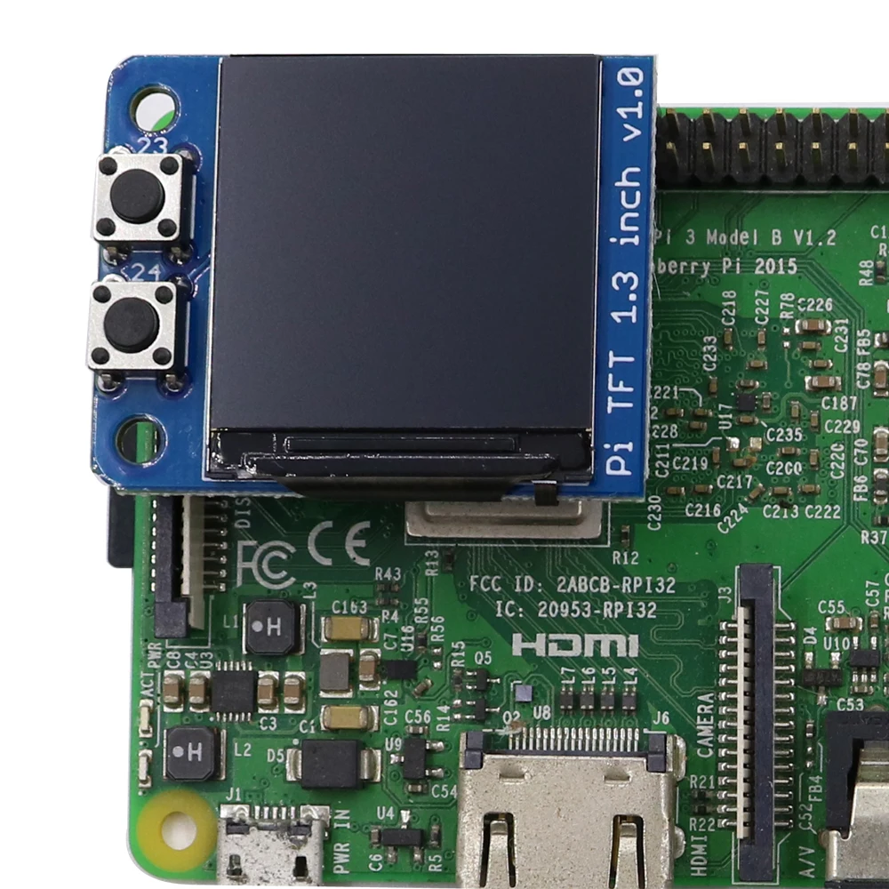 Monitor Mini Raspberry, TFT, 1.3 ", ISP HD Display, Raspberry Pi tela dedicada