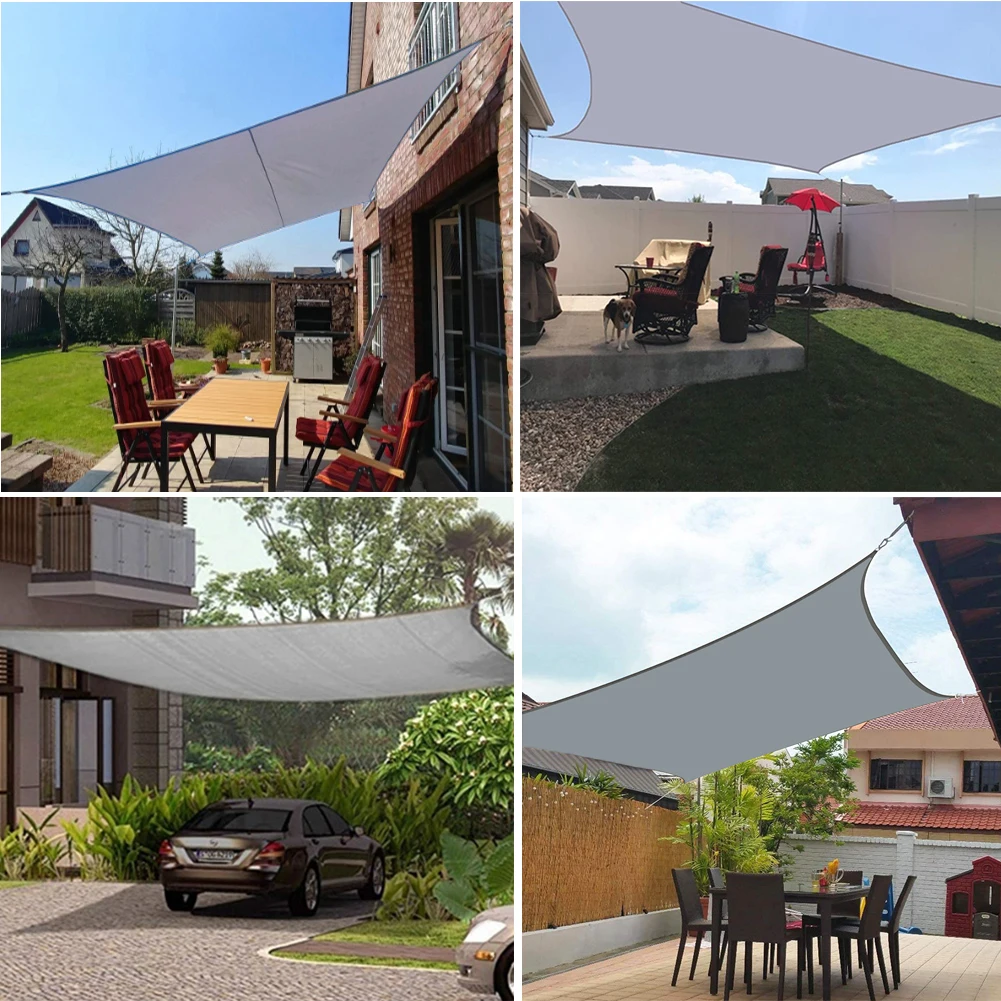 Waterproof Sun Shade Sail Canopy 420D Oxford for 98%UV Block Sun Shelter Outdoor Facility Activities Backyard Awning Camp Tent