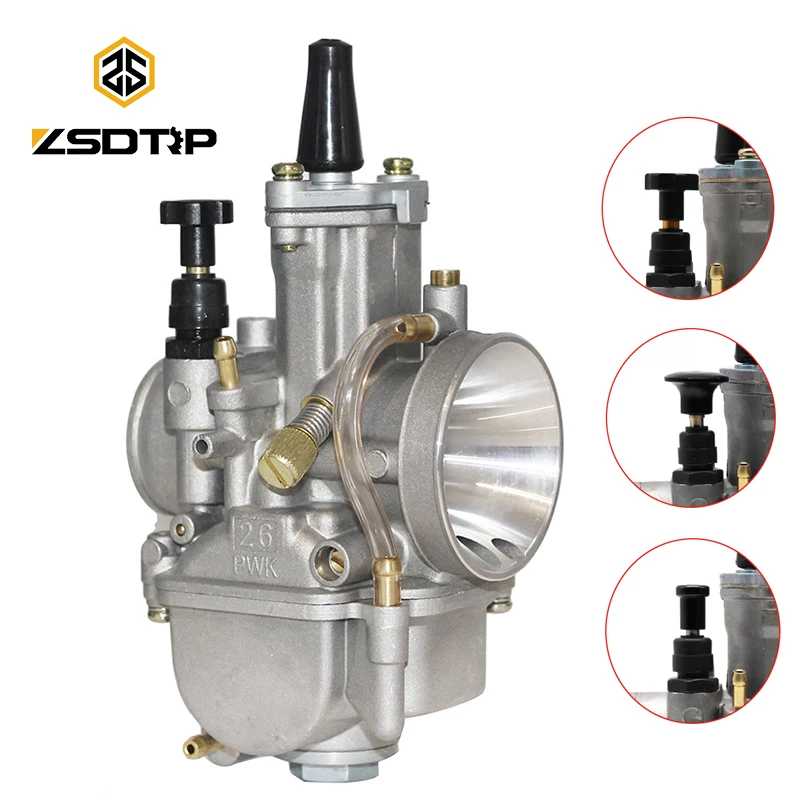 ZS MOTO PWK Carburetor 21 24 26 28 30 32 34mm For 50-250cc ATV Dirt Bike GO KART With Valve Control Switch Start Throttle Switch