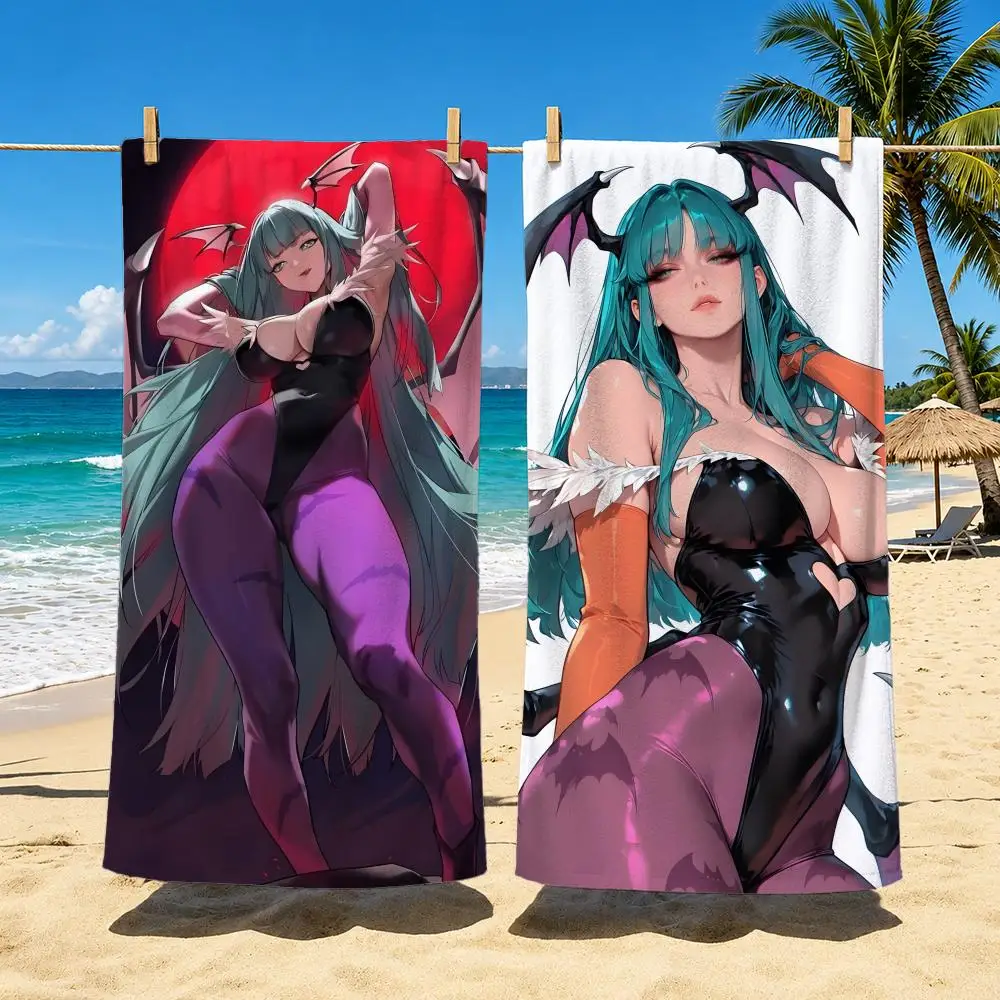 Game Character M-Morrigan Aensland Towel Towel beach towel, quick drying absorbent bath towel for Swim,Gym,Camping,Outdoor hot