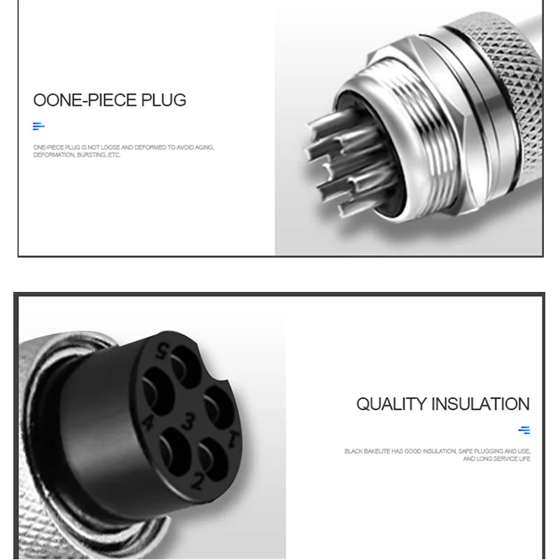 GX12 GX16 GX20 Air Aviation Connector 2/3/4/5/6/7/8/9/10/11/12/14/15Pin Panel Nut AV Power Plug Socket Core Wire Connector