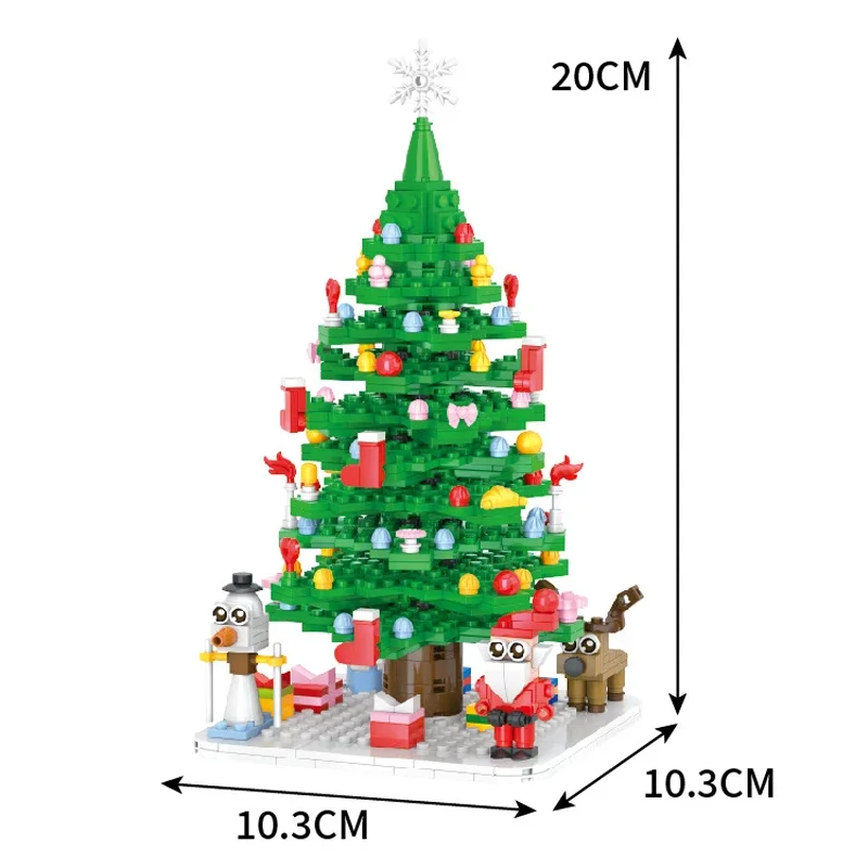 New Christmas Tree Building Blocks Educational Toys Kids Toys Xmas Advent Calendar Bricks DIY Kit  Gifts for Children Ornament