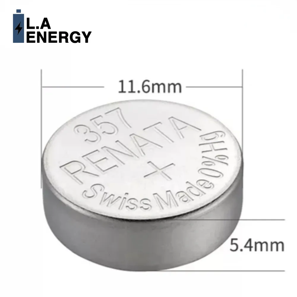 2PCS RENATA Silver Oxide Battery AG13 1.5V LR44 386 Button Coin Cell Watch Toys Batteries Control Remote SR43 186 SR1142 LR1142