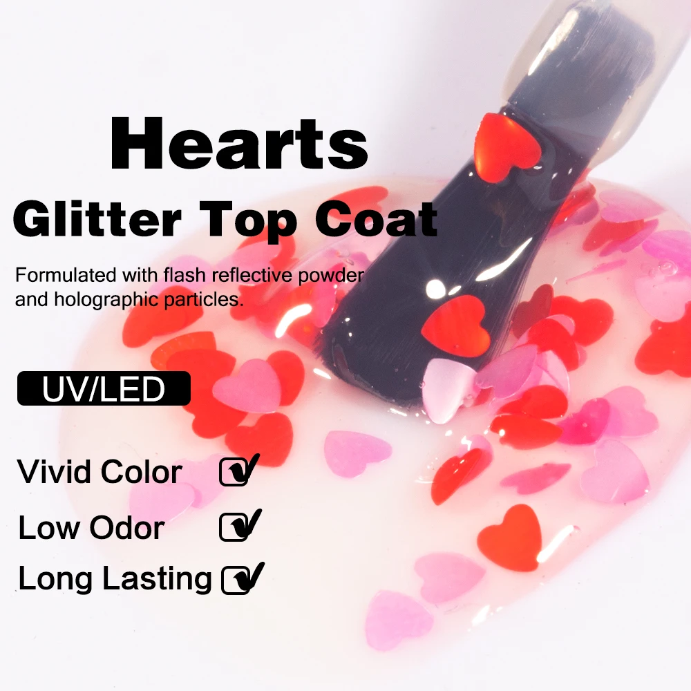 طلاء أظافر جل كودي ، لمعان ، حلويات ، معطف علوي ، تألق ماسي ، غطاء علوي للتشطيب ، ورنيش ، لا مسح ، مانيكير ، 15