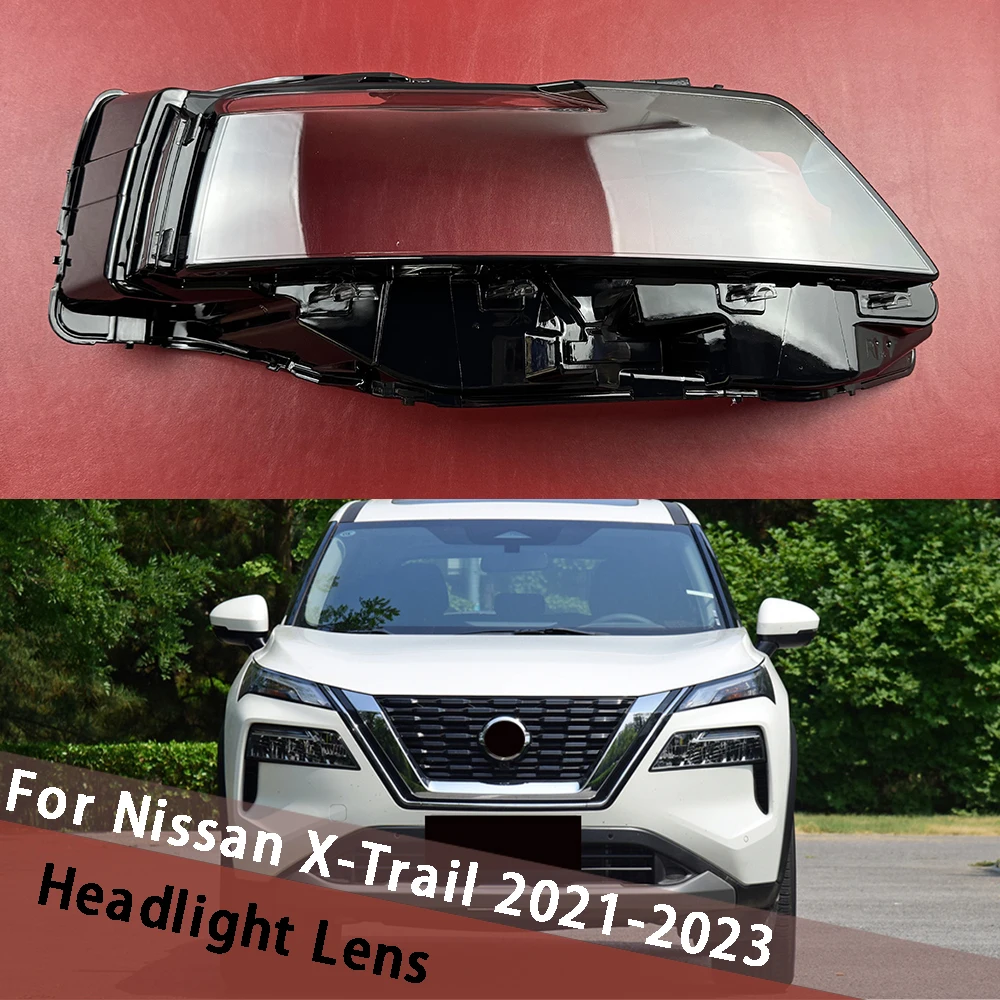 

For Nissan X-Trail 2021 2022 2023 Headlamp Cover Clear Mask Head Lamp Headlight Shell Lens Replace Original Lampshade Plexiglass