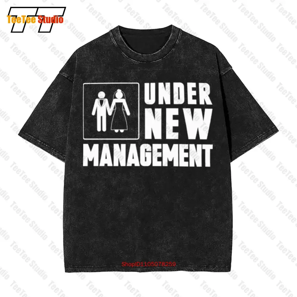 Under Management Just Married Vintage Oversized T-Shirt RQ4Q