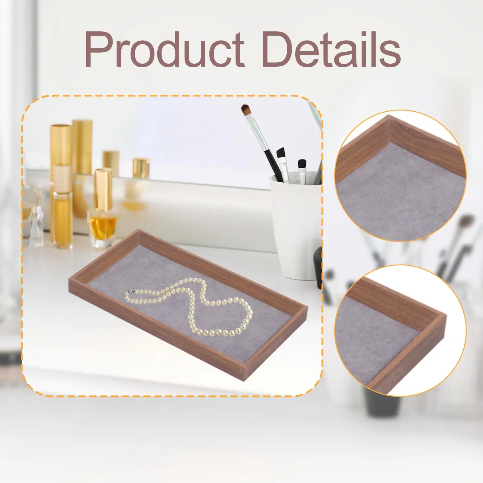 علبة تخزين منظم المجوهرات، حامل المجوهرات، خواتم، أقراط، سوار، عرض الساعة، صينية العرض، حامل للبث المباشر #5