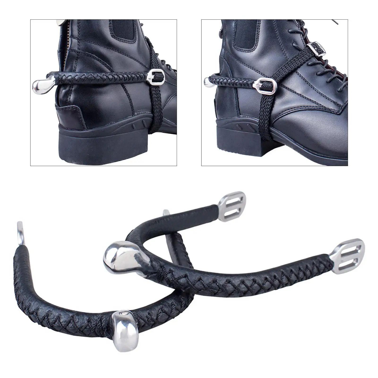 

2x Horse Spurs Equestrian Gear Accessories for Men Women Horse Roping Spurs