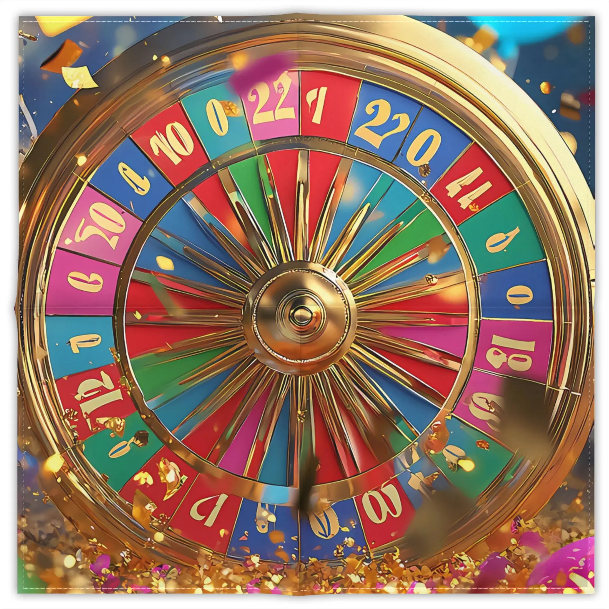 

Wheel of Fortune Compass Fashion Square Scarf Decorative Polyester Printed Daily