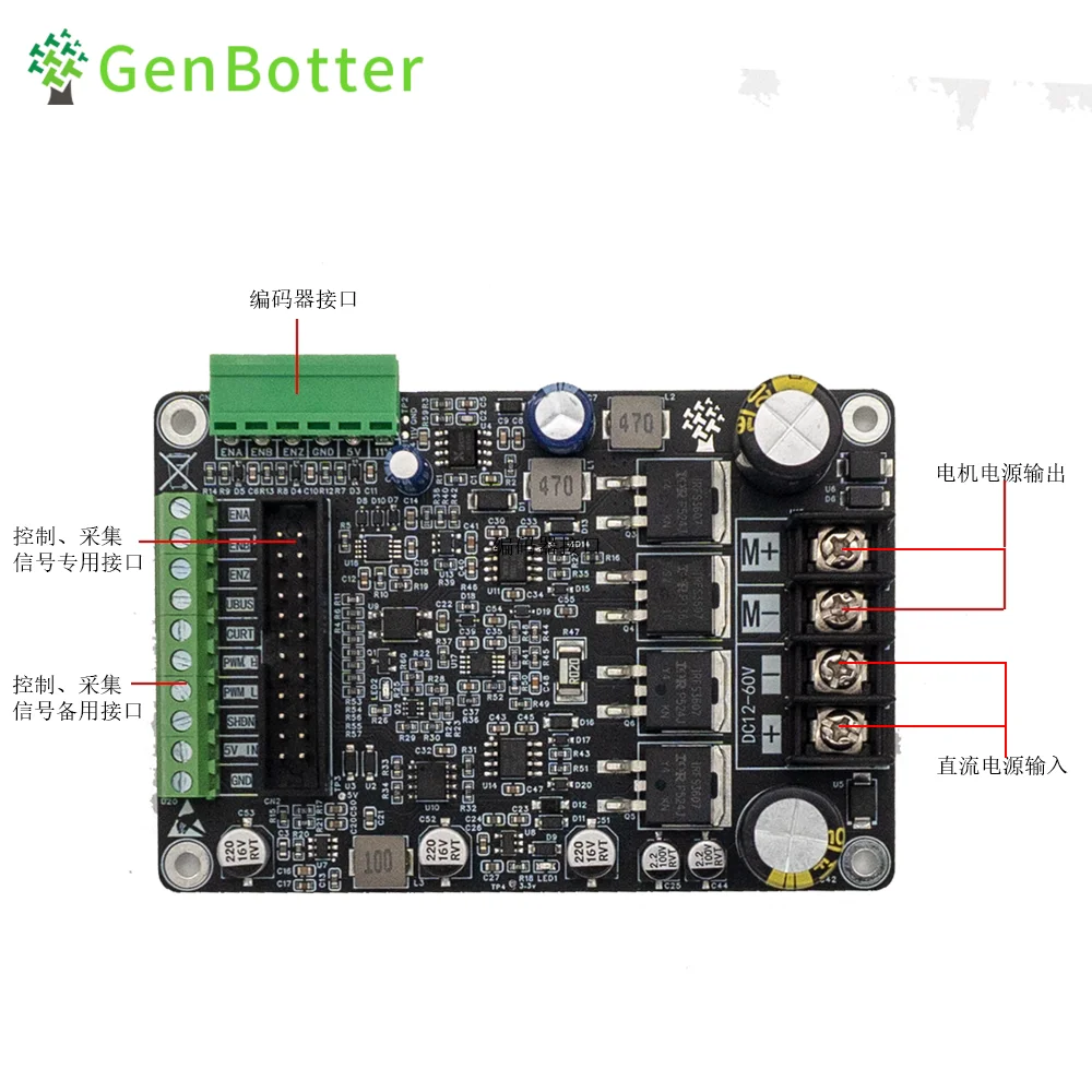 DC Brushed Motor Drive Board PID Closed-loop Control 600W