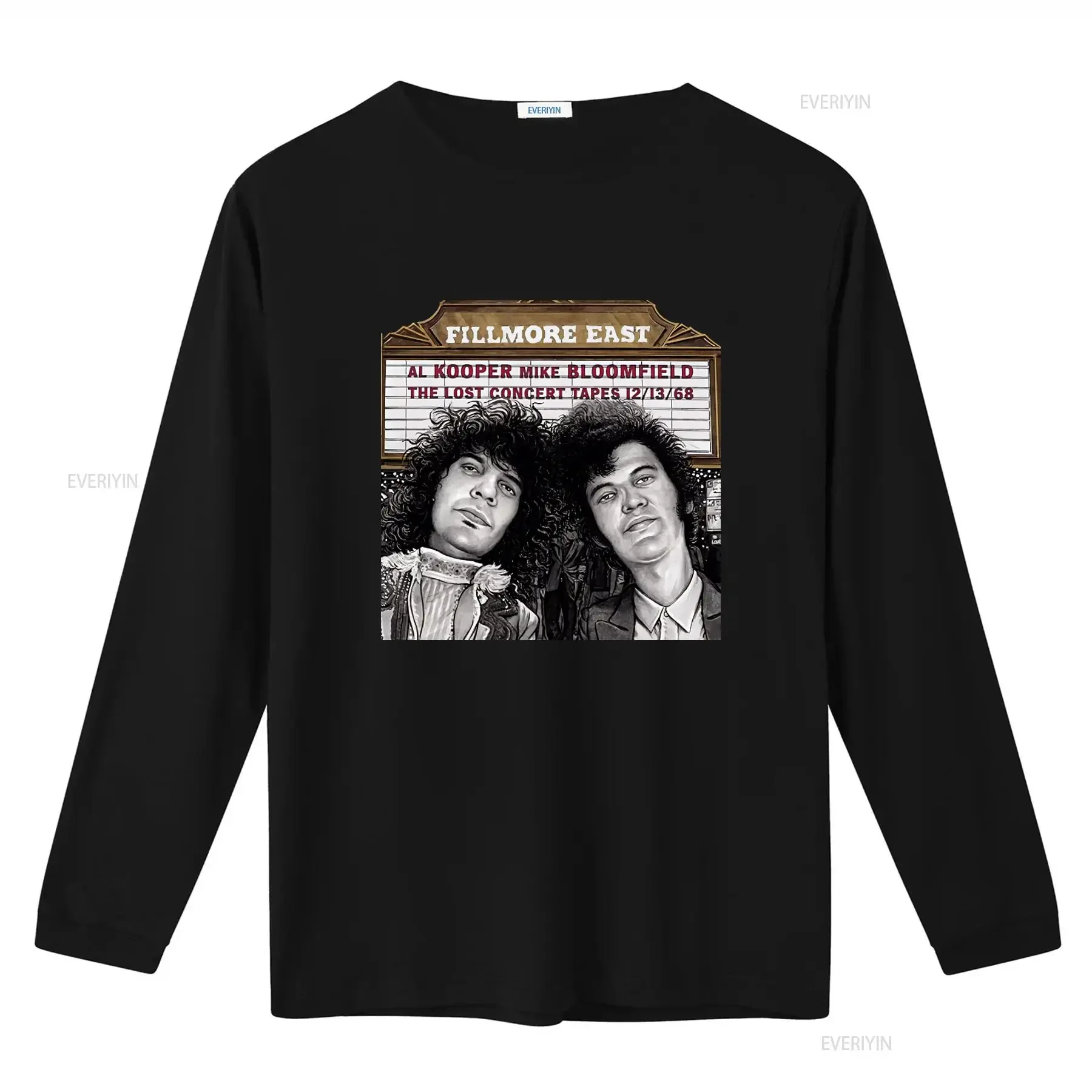 Al Kooper Mike Bloomfield Fillmore East Concert Tapes 12 13 68 T Shirt Men's Large vintage Washed fashion designer clothes