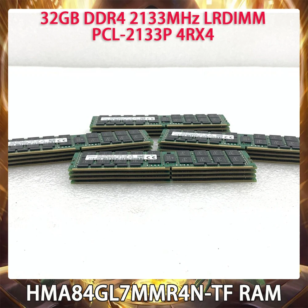 32GB DDR4 2133MHz LRDIMM PCL-2133P 4RX4 HMA84GL7MMR4N-TF For SK Hynix Memory RAM