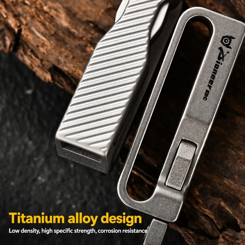 Men’s Premium Waist Belt Titanium Alloy Automatic Buckle Outdoor Portable Strap Luxury Wearable Accessory for Camping Hiking
