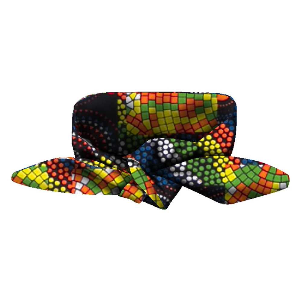 BRW Double Side Handtie African Ankara Head Wraps for Women Ankara Scarf African Wax Print Head Bands Versatile WYX32 - view 4