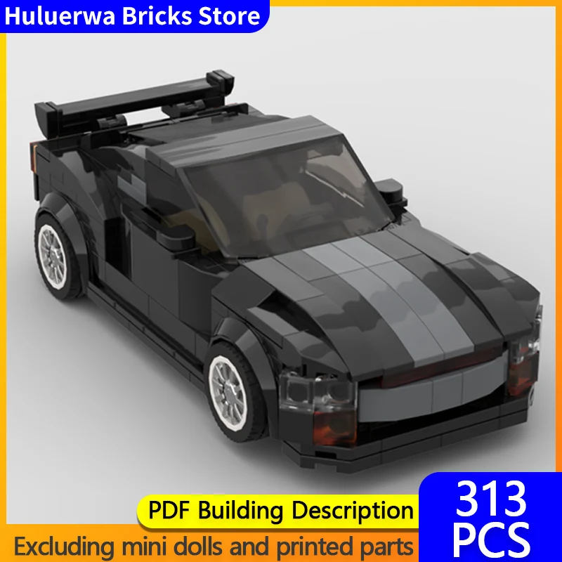 

Модель городской автомобиль MOC, строительные кирпичи GT500KR, американский мускулистый автомобиль, модульная технология, подарки, праздник, сборка, детские игрушки, костюм