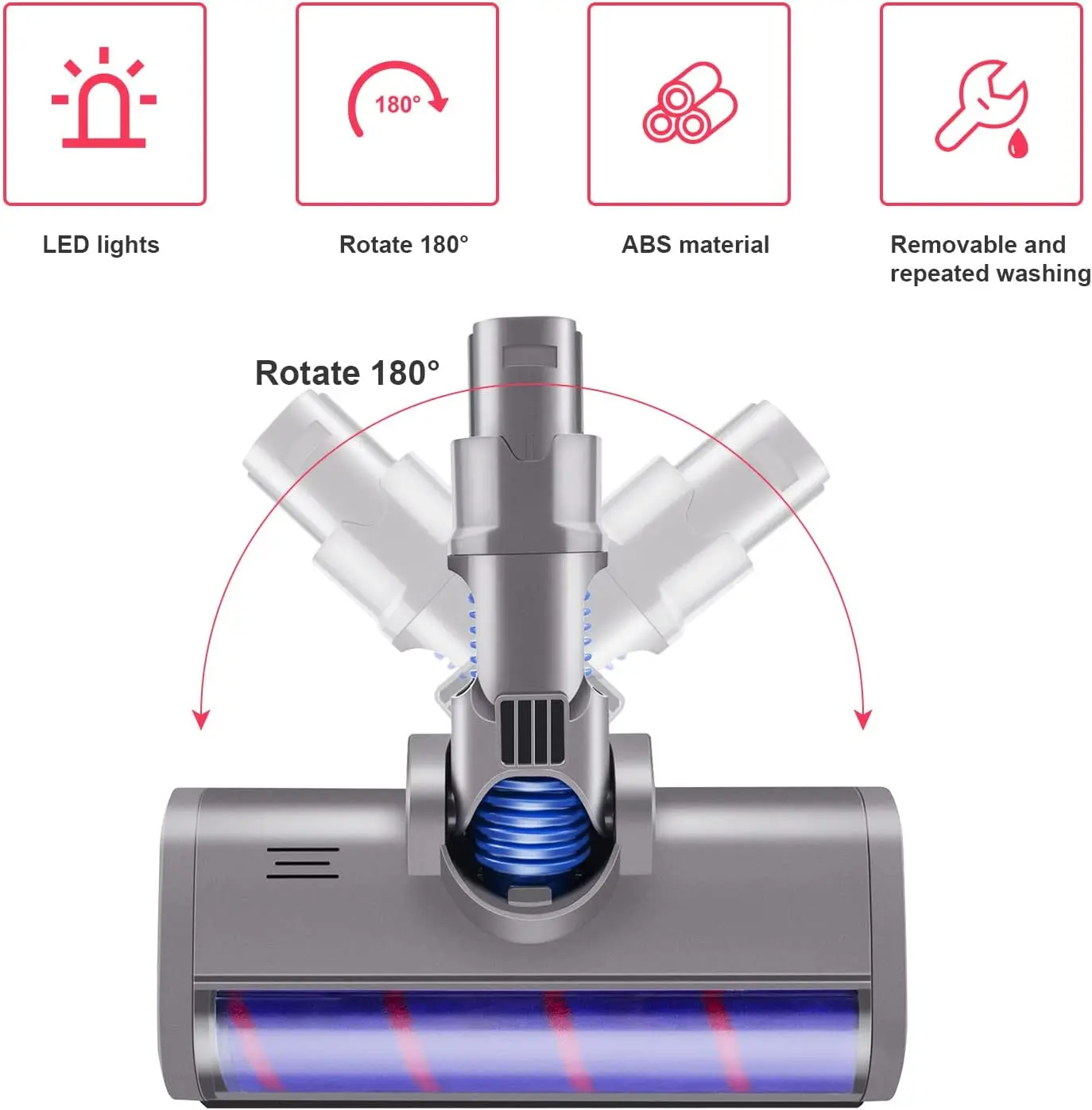 Motorized Floor Brush Head Tool For Dyson V6 DC58 DC59 DC61 DC62 Vacuum Cleaner Soft Sweeper Roller Head Floor Brush Accessories