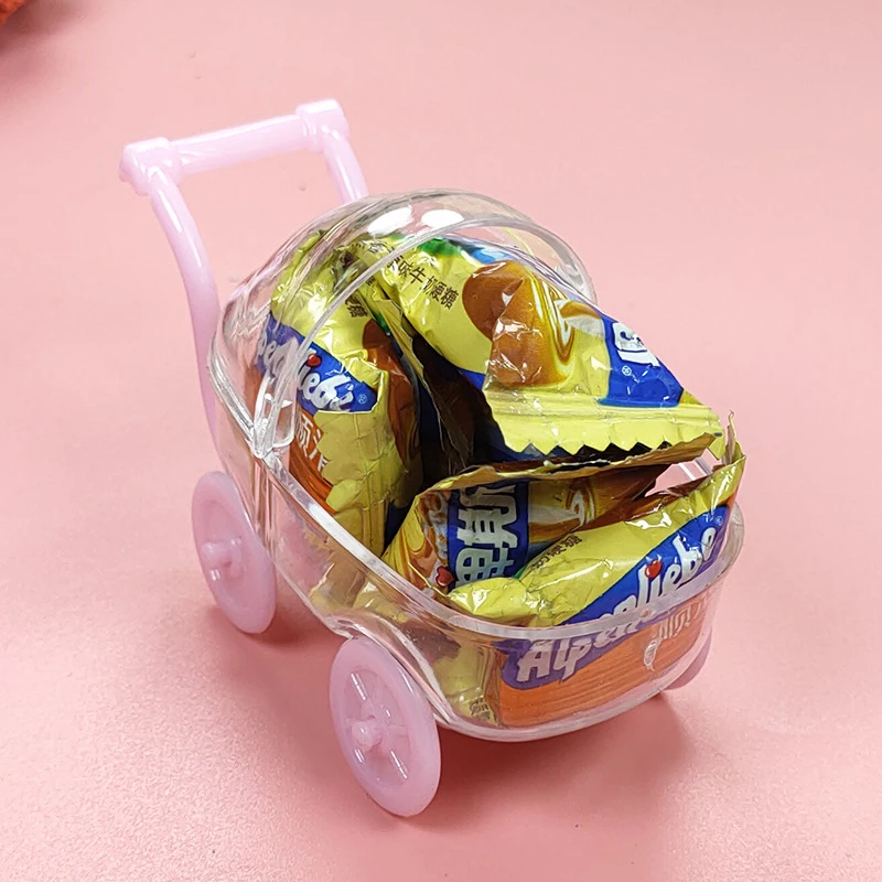 6Pcs Mini Baby Stroller Crib Candy Boxes Baby Birthday Party Decor Candy Boxes view 5