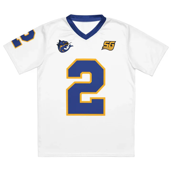 تشاد باورز جنوب جورجيا سمك السلور لكرة القدم جيرسي برنامج تلفزيوني التي شيرت قصير الأكمام الخامس الرقبة قميص الرجال/النساء بلوزات على الموضة #6