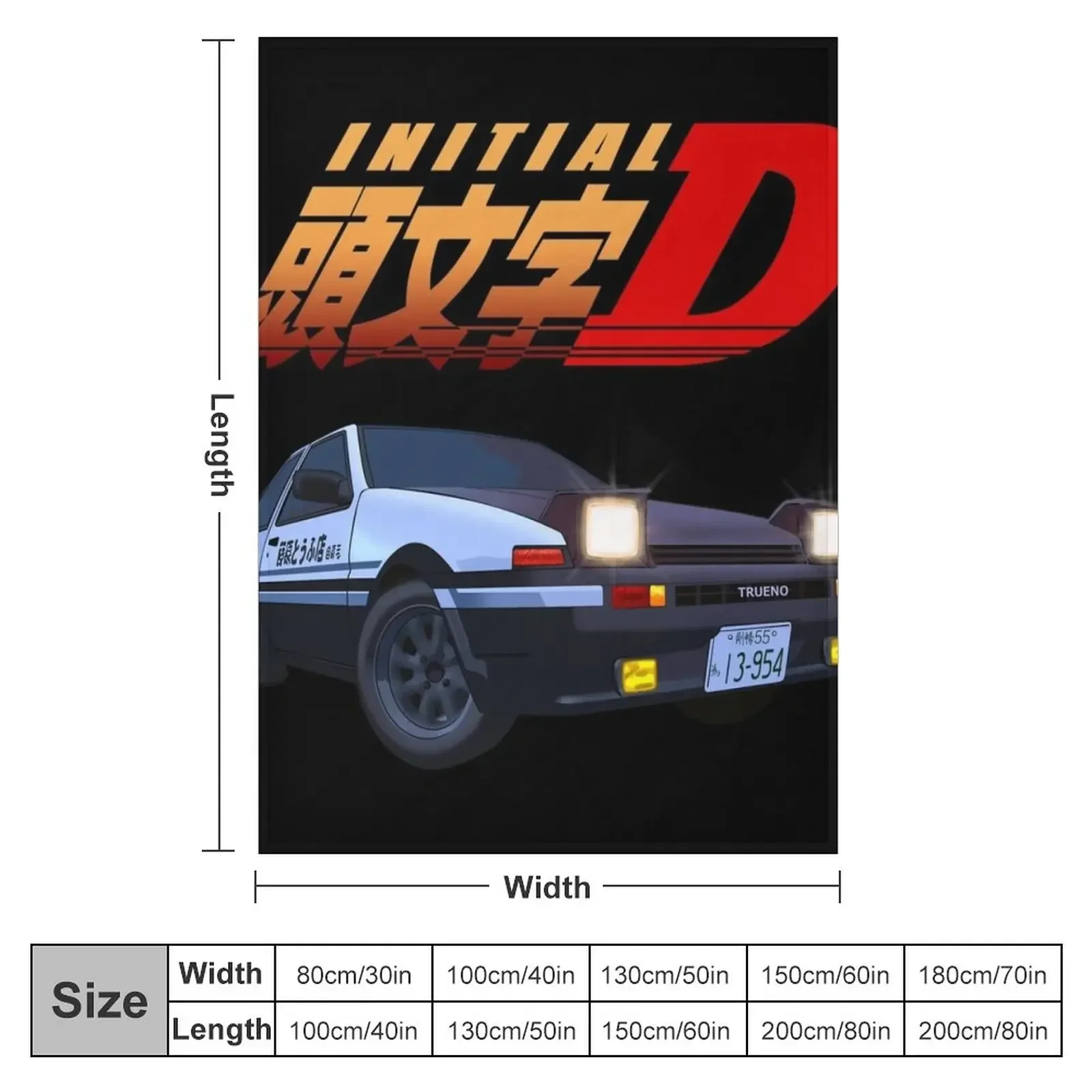 Initial D Throw Blanket Bed Beach Plush Blankets