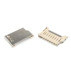10Pcs New Iron Cover SD Card Socket 11P Tray Slot Reader Holder Connector