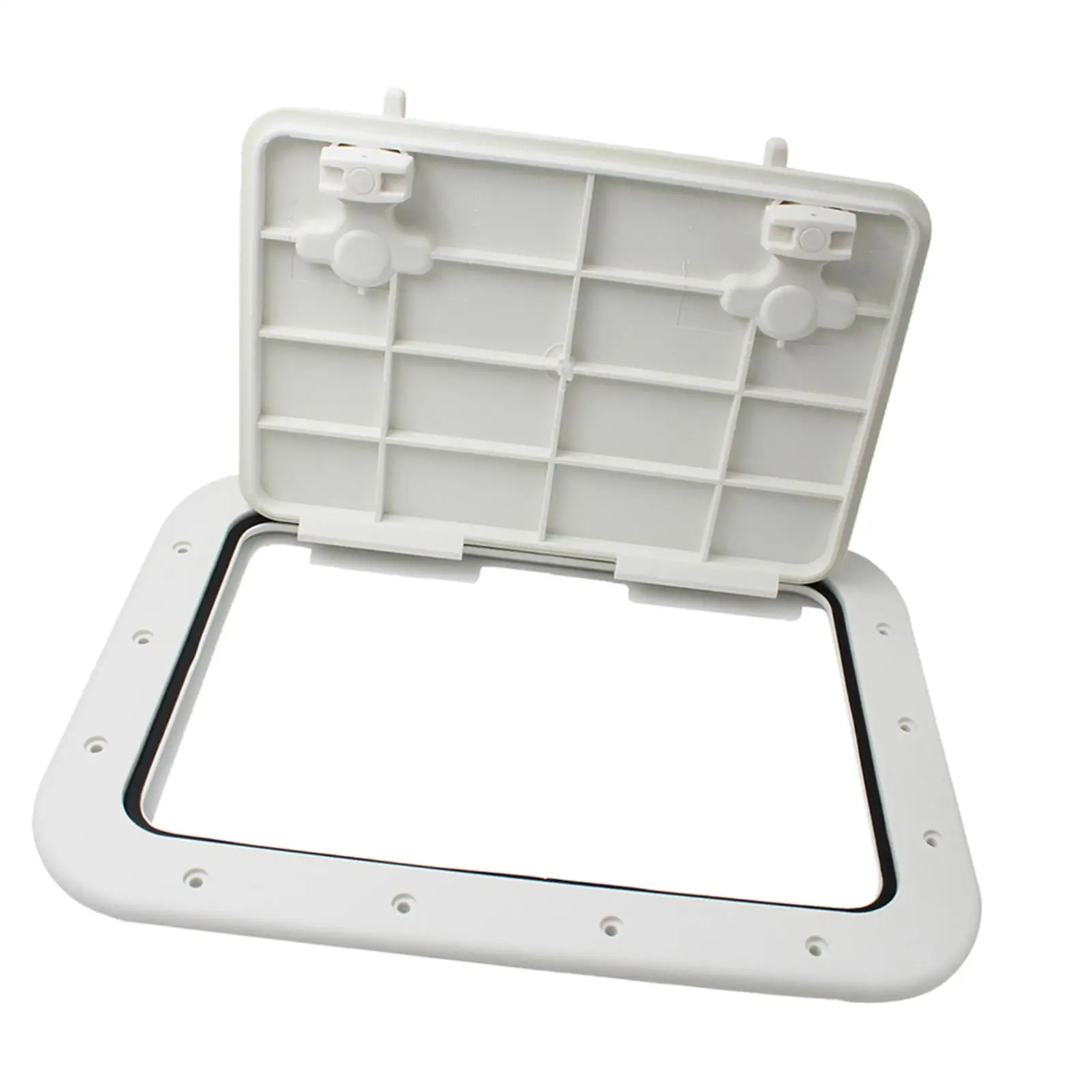 Marine Access Hatch White ABS Plastic Deck Plate Durable Inspection Lid for Floor Boat Use
