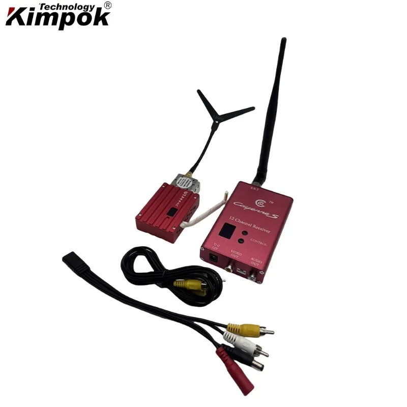 1.2GHz 8W FPV VTX VRX 향상된 무선 비디오 송신기, 8채널 20~40km 장거리 173g, FPV 레이싱 드론용