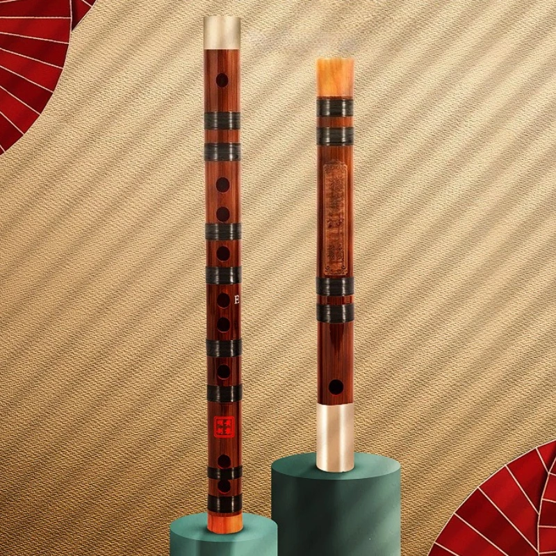 Professional Bamboo Flute Chinese Transverse Flute Detachable Portable Flutes Set Traditional Wind Instruments for Beginners