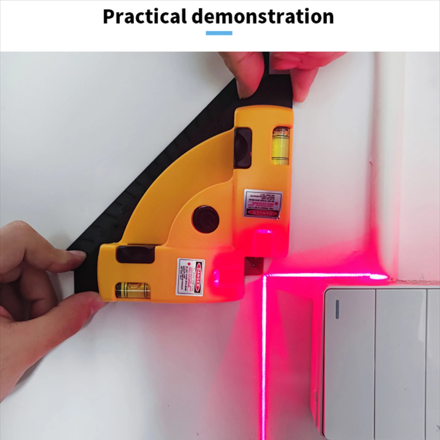 Reliable and Accurate 90° Infrared Laser Level for Precise Vertical, Horizontal, and Square Floor Tiling Projection - Trusted M