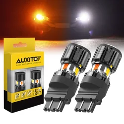 AUXITO 2Pcs T25 3157 LED Bulb Canbus Dual Color Yellow White Switchback DRL Turn Signal Indicator Lamp Auto Lights 12V P27/7W