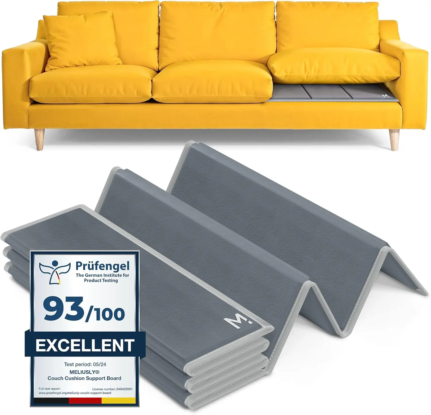 

Усиленная опора для диванных подушек от провисания сидений, 24x72, из усиленной фанеры, Deep Sofa Saver