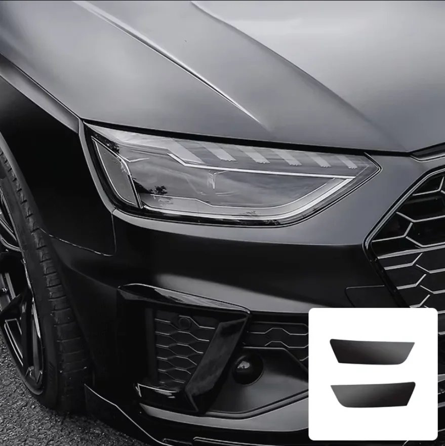 For Audi A3 A4 A5 A6 A7 A8 Q3 Q5 Q7 S3 S4 S5 Transparent Light Black Car Tint Lighthouse Tail Light Headlights Fog Vinyl Sticker
