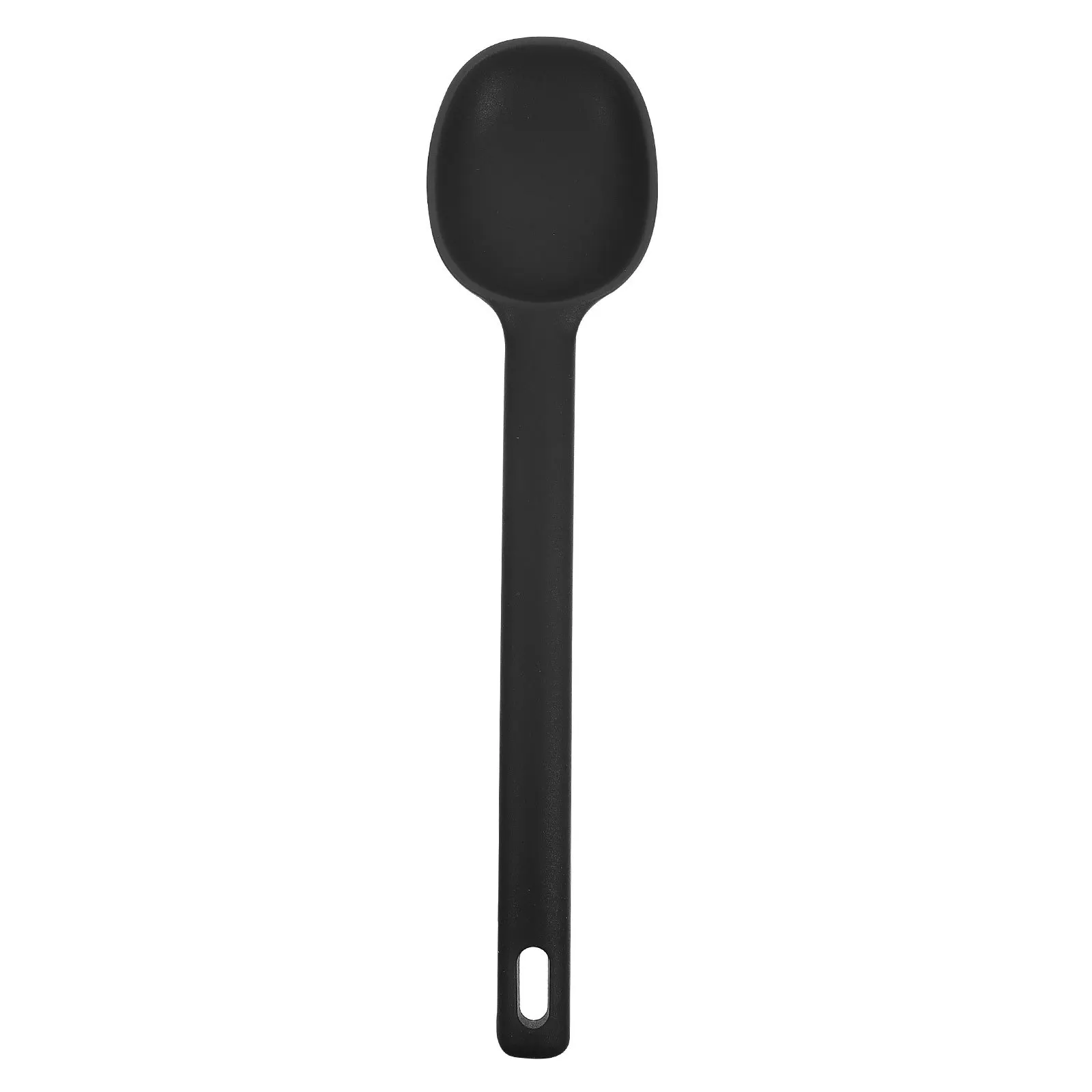 

1pc Silicone Soup Spoon 10.8In Long Handle Heat Resistant Mixing Spoon For Kitchen Cooking Serving Soup Salad Stirring Ladle